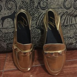 Gold shoes